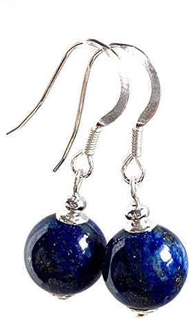 Black Moon Single Gemstone Drop Earrings with Sterling Silver