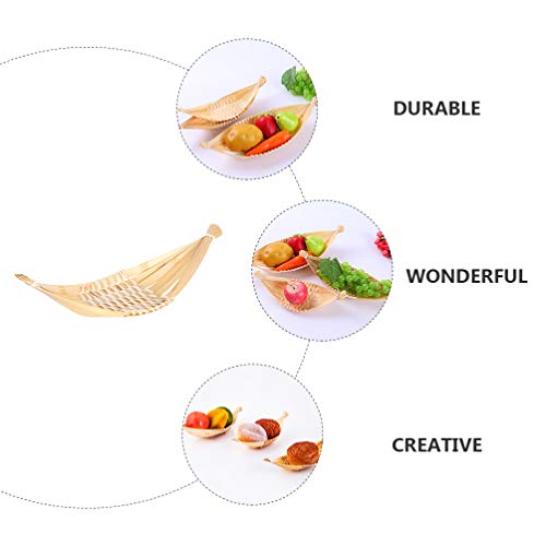 Cabilock Bandeja de armazenamento de ratã, 2 peças, bandeja de frutas, cesto de armazenamento de ali
