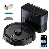 Cecotec Robot Aspirateur et Laveur de Sol avec Base Autonettoyante et IA Conga Y90 Dark. 25000Pa, Auto 240min, Brosse en Silicone pour Animaux de Compagnie, Sac à Poussière 3 L, Bluetooth et WiFi, App