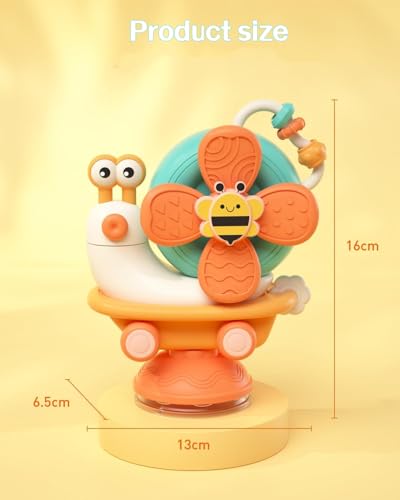Hochstuhl Saugnapf Spielzeug für Babys ab 6 Monaten, Motorik Montessori Spielzeug ab 1 Jahr, Sensorik Baby Saugnapf Spielzeug, Weihnachts- und Ostergeschenk für Mädchen & Jungen 7 8 9 10 11 12 Monaten