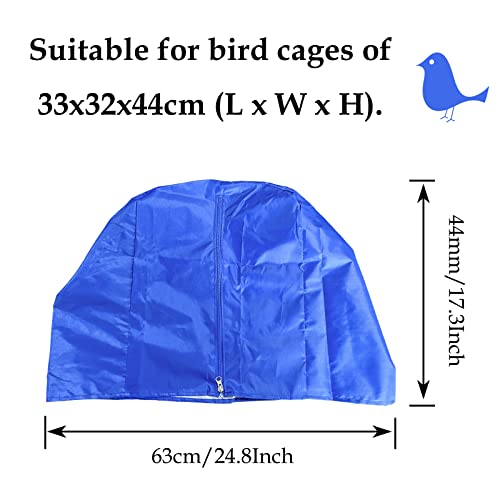 Image of NGe 33x32x44cm Bird Parrot Cage Cover,Keep Warm Blackout Cage Cover,Windproof Light-Proof Sleep Reduces Distractions Night Accessories Cloth(Blue)