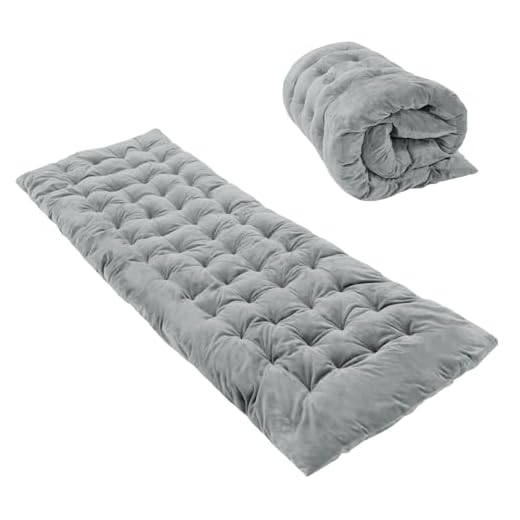REDCAMP XL Cot Pads for Camping, 3" Thicker Soft Cotton Sleeping Cot Mattress Pad 75"x28", Grey