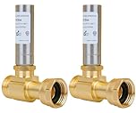 WHK 2-Pack Stainless Steel Water Hammer Arrestor for Washing Machine Refrigerator Water Hammer Arrestor,3/4 Inch Swivel FHT x 3/4 Inch MHT