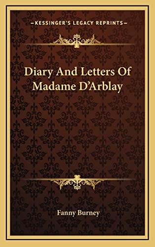 Diary And Letters Of Madame D'Arblay