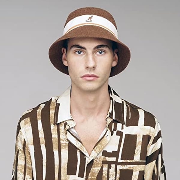 Kangol Bermuda vissershoed Stripe - zwart