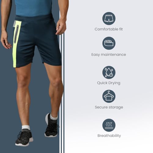 Image of DOMIN8 Basic Shorts for Men | Gym Shorts | Best for Yoga, Training Short for Boys | Casual Boxer for Men | Black Melange