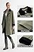 Orolay Women's Double Breasted Trench Coat Waterproof Casual Barn Jacket Long Windproof Outerwear with Corduroy Collar Black X-Large