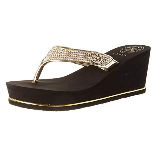 Guess Gwsarraly4 - Chanclas para mujer, Dorado (Dorado), 35 EU