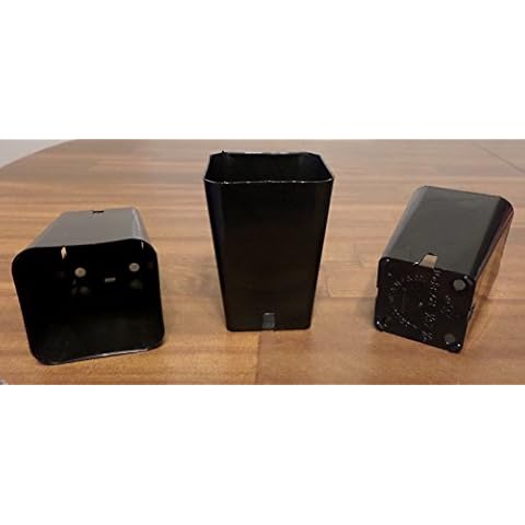 AAAmercantile 200 Seed Starting - 2 1/4" Square X 3 1/4" Deep Plastic Rose Pots Durable Reusable Cover