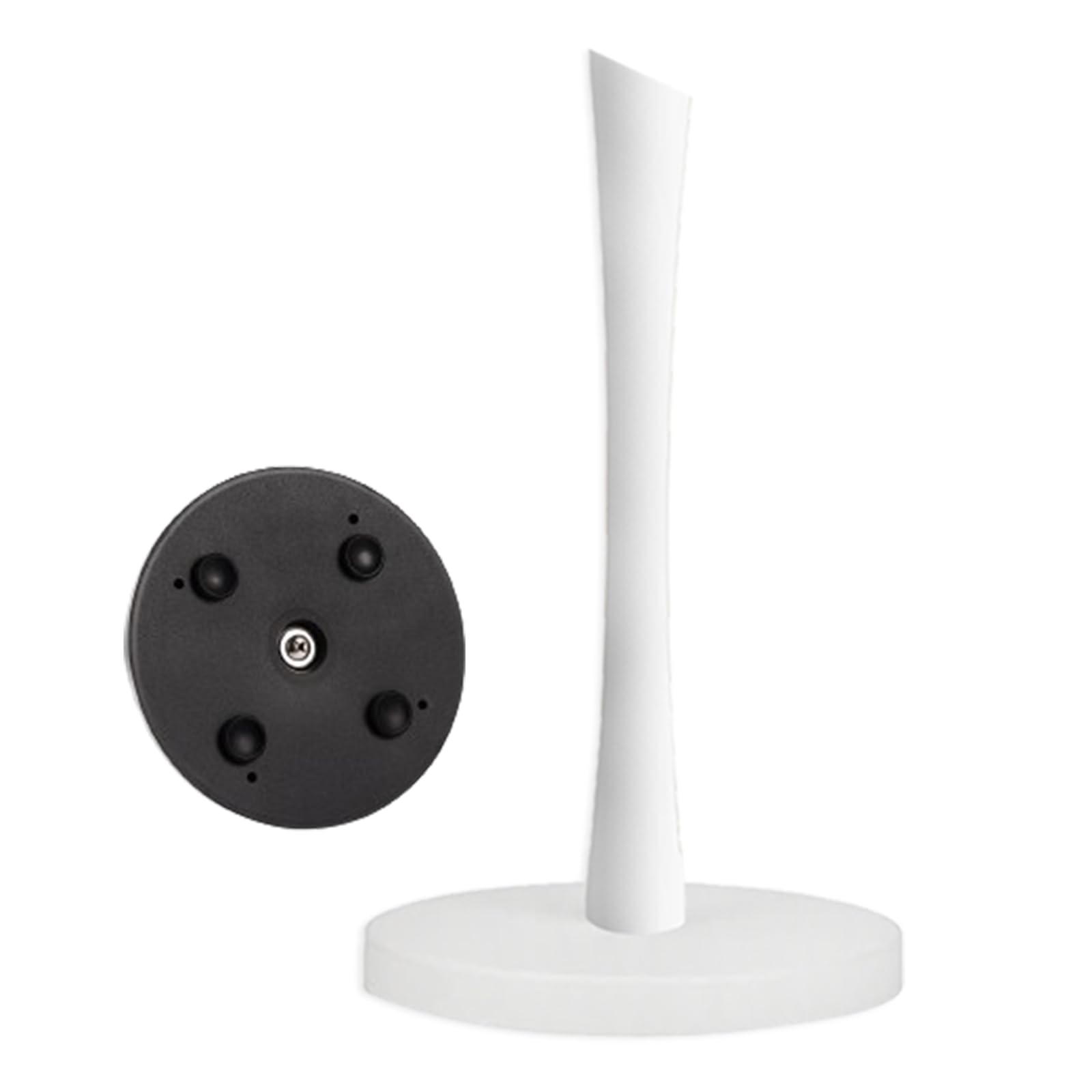 T0SSHPS Paper Towel Holder, White,Kitchen Paper Towel Holder Countertop with Suction Cups, Made of Stainless Steel Fashion Paper Holder