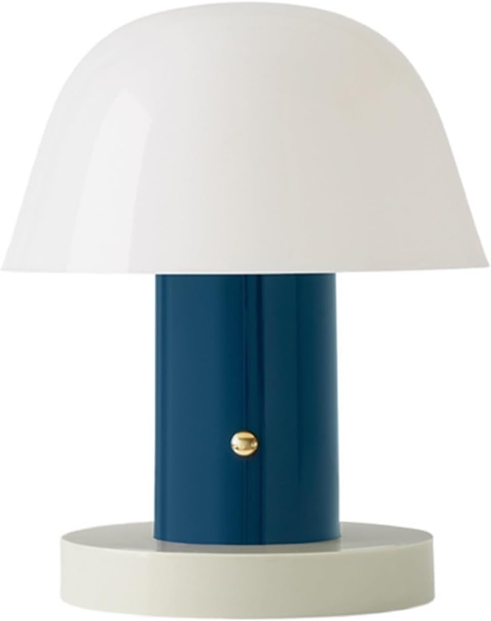 DFAEEKIYO Desk Lamp Glass Table Lamps Home Bedroom Bedside Ornaments(Blue)
