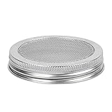 2 Pack ONE-PIECE 316 Stainless Steel One-Piece Sprouting Lids for Regular Mouth Mason Jar Ball Kerr - Strainer lids - Rust-Proof, BPA-free