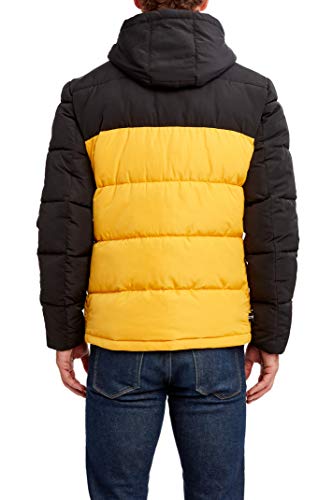 Image of Nautica Men's Midweight Quilted Faux Memory Puffer Jacket -Adjustable Hood Insulated Winter Coat