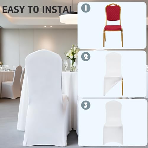 Bulk 50-Pack Spandex Chair Covers for Events & Weddings - Image 4