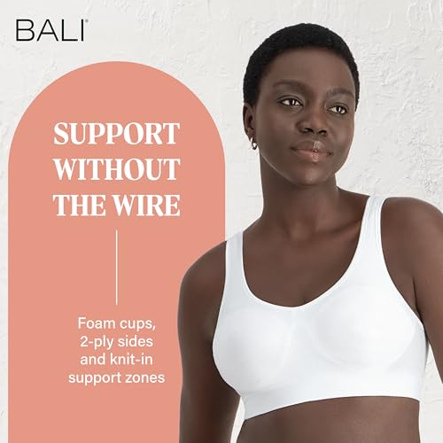 Image of Bali Women's Wireless Bras for Women - Comfort Revolution Wireless Bra - Adjustable & Supportive - Plus Size Women