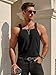 Runcati Mens Ribbed Knit Tank Tops Casual Sleeveless Slim Fit Shirts Summer Beach Workout Muscle Gym Tee Black