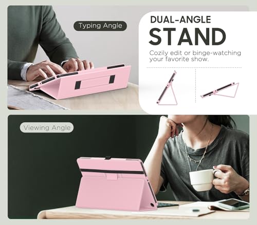 Image of MoKo Case Fits All-New HD 10 & 10 Plus Tablet (13th /11th Generation, 2023 /2021 Release) 10.1 inch - Slim Folding Stand Cover with Auto Wake /Sleep, Pink