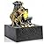 BEAMNOVA Tabletop Fountain,3 Tiered Elephant & Baby Elephant Indoor Fountains,with LED Light Water Feature for Home Office Décor