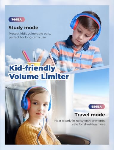 iClever HS19 Kids Headphones Wired with Microphone for School/Tablet/Travel - View 5