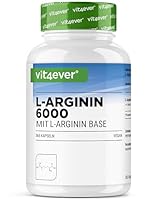 vit4ever L-Arginin - 365 Kapseln - 6000 mg reines L-Arginin pro Tagesdosis - Hergestellt durch pflanzliche Fermentation - Hochdosiert, ohne unnötige Zusätze, vegan