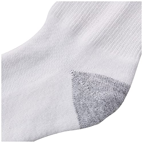 Hanes Ultimate Mens 6-Pack X-Temp Crew Casual Sock, White/Gray Stripes, 12-Jun Us #TOP1