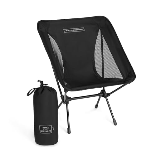Temple Street Equipment TSE LC100 Compact Camping Chair, 2lbs Super Lightweight Outdoor Folding...