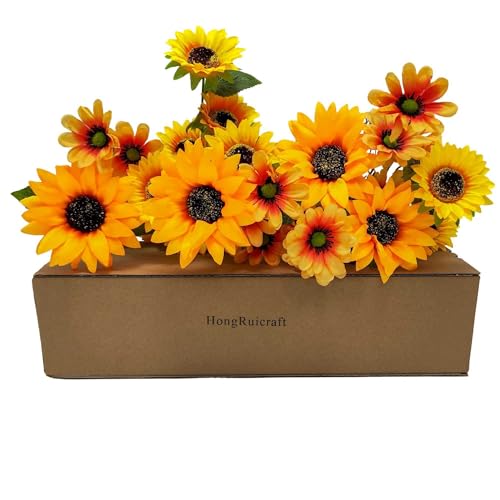Image of Artificial Flowers of Textile 1.5ft Lifelike with 36 Heads(Three Different Diameter of Flowers) Long Stems, Mixed Blooms,Real Touch UV Resistant Look Real Realistic Silk (12 Bundles)