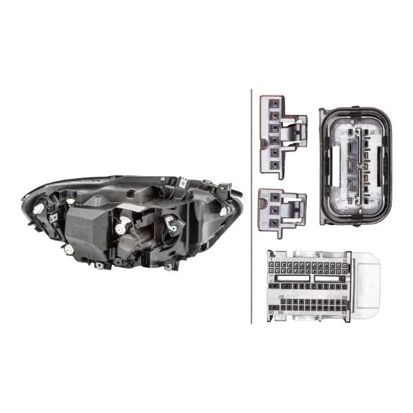 1LL 012 293-441 HELLA Projecteur Principal Droit, H7/H7, PY21W, Avec