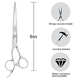 Linkshänder Friseurschere Haarschere, Fcysy Professionelle Scharfe Linkshänder Haarschneideschere, 6 Zoll Frisör Schere, Friseur Scheren Profi Salon Haar Scheren für Damen Herren Kinder