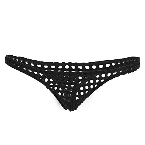 Papapai Slip sexy en micro-maille pour homme - Doux et respirant - Avec poche bombée - Noir - Medium Cover