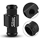 Keenso Motorrad Wassertemperatur Sensor Adapter, Aluminium Wassertemperatur Meter Manometer Joint Pipe Kühler Sensor Adapter mit 2 Schellen(18mm)