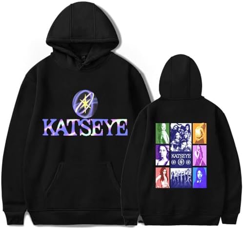 KATSEYE 2025 Fan Support Merch Unisex Hoodie - Pocketless Pullover Sweatshirt mit Parallelärmeln Mode für K-Pop Fans, grau, XS KATSEYE 2025 Fan Support Merch Unisex Hoodie - Pocketless Pullover Sweatshirt mit Parallelärmeln Mode für K-Pop Fans, grau, XS