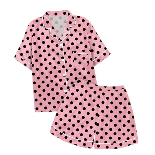 Genérico Conjunto de Pijama de Manga Corta con Cuello Abotonado y Pantalones Cortos con Estampado de Halloween para niños (2-3 Years)