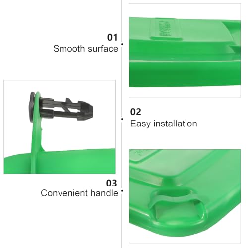 Image of GANAZONO Trash can Lid 15.35X15.35X1.96In Outdoor Garbage can Cover Replacement Lid Weather Resistant Sanitation Waste Bin Protector
