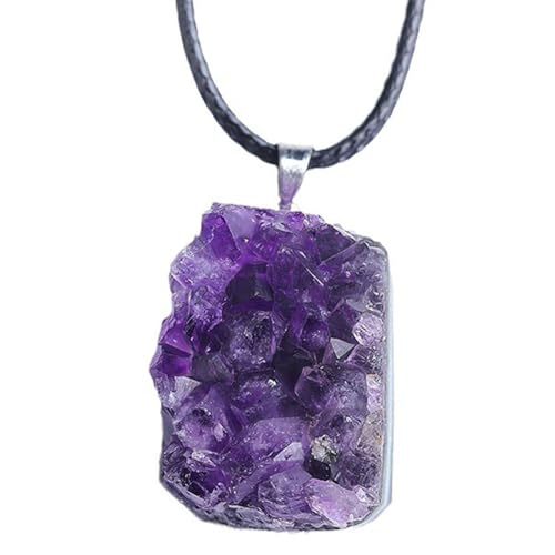 DECORN Colgante de Cristal de Amatista con cordón Ajustable |