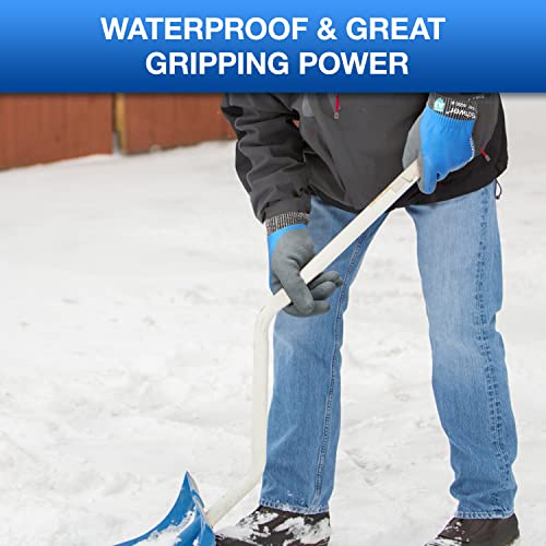 Schwer Waterproof Work Gloves, Ansi A3 Cut Resistant Gloves With Insulated Double Latex Coated, Super Grip For Gardening, Car And Fish Cleaning, 1 Pair, M #TOP3