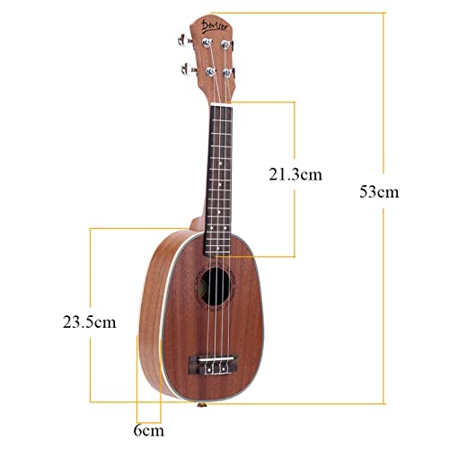 Ukulele 21″ Pineapple-Shaped Soprano Ukulele Durable Sapele Ukulele Matte 4 Nylon Strings Rosewood Fingerboard Guitar - Les Beatles, Paul McCartney, John Lennon, RIngo Starr, George Harrison Ukulele 21" Pineapple-Shaped Soprano Ukulele Durable Sapele Ukulele Matte 4 Nylon Strings Rosewood Fingerboard Guitar – Image 3