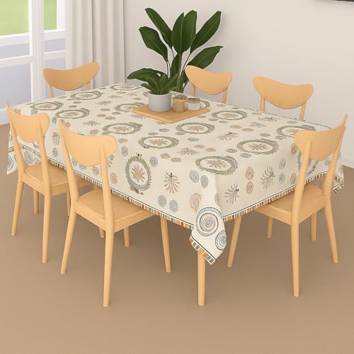 Image of Amazon Brand - Umi Super Soft Brushed Microfiber Cotton Dining Table Cloth, Printed Rectangular 6 Seater Table Cover 60X90(Inches)