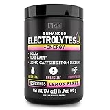 Véla Electrolyte Powder Recovery Drink + Energy (90 Servings | Lemon Berry) w Real Salt +BCAAs Sugar Free Electrolyte Supplement w Potassium Zinc & Magnesium for Hydration - Keto Electrolytes