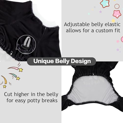 Image of CuteBone Soft & Stretchy Buddy is Best Partner - Cozy Pet Jammies Breathable Jumpsuit for Small Dogs - All-Season Comfy Outfit Easy-On Pullover Design - Keeps Pets Warm & Comfortable P342S