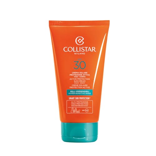 Collistar Sonnenschutzcreme LSF 30, Für überempfindliche Haut, Gesicht & Körper, Beugt Falten & Sonnenflecken vor, Auch für die Berge Geeignet, Ohne Silikone & Nickel, 150 ml