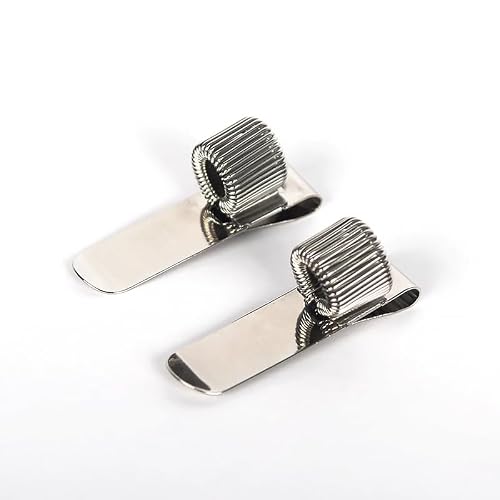 WonJoxel Pen Clip 10Pcs Metal Pen Loop Holder Clips Pencil Clip With Adjustable Spring Fit Any Size for Notebook Journal and Planner Vintage Brass Eff(Vertical spring)