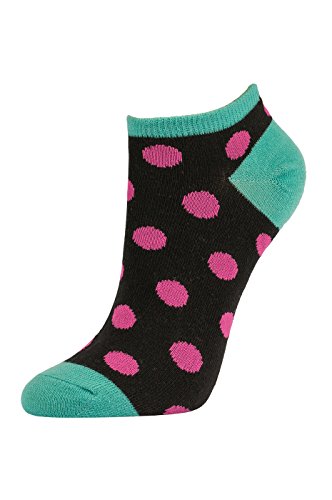 Women's Casual Cotton No Show Socks (6 Pairs) (9-11, A-MUL)