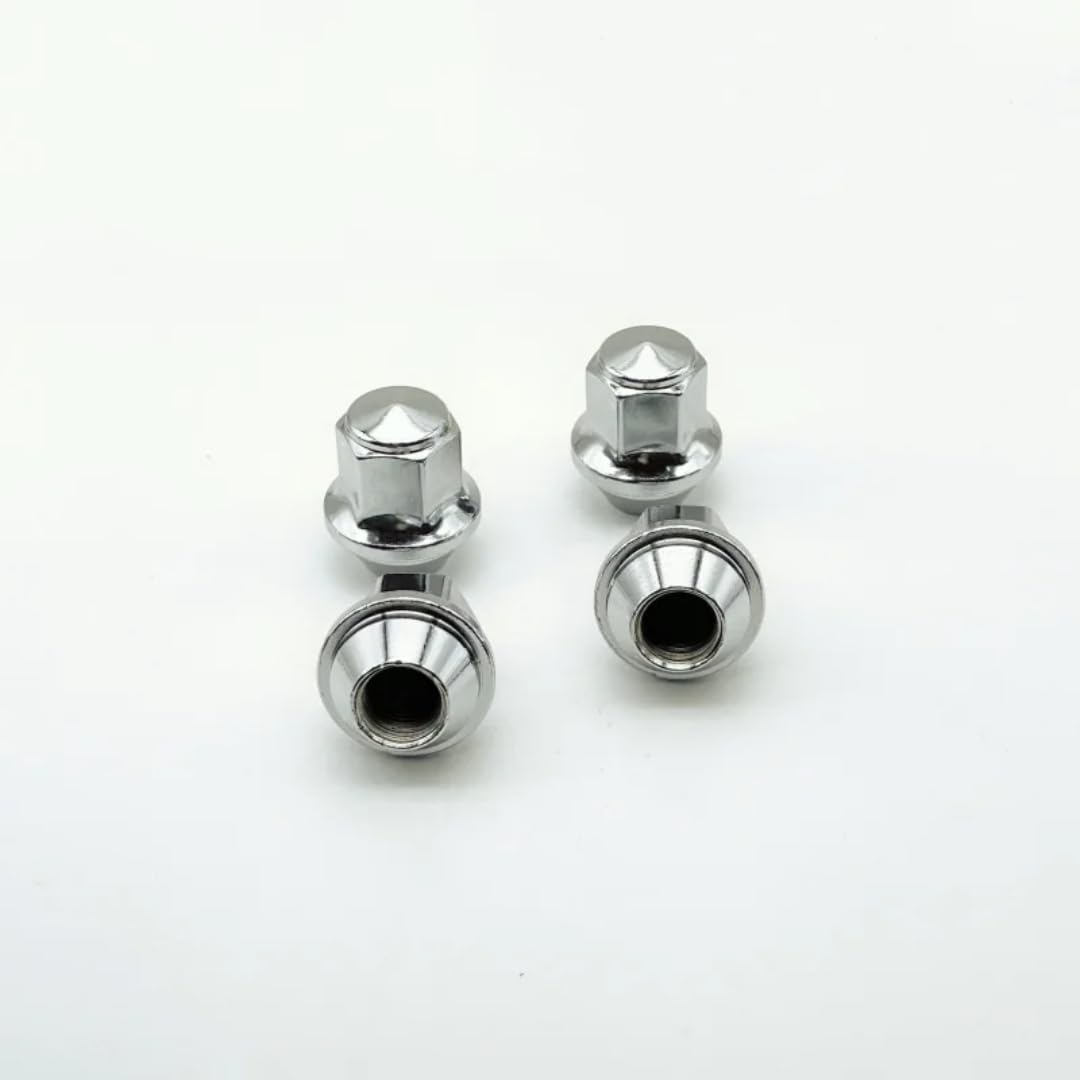 Nakrętki do Kół dla Forda Mustanga Edge, 10 szt. nakrętek kół M14x1,5, 21mm, sześciokątnych, 37mm, srebrnych