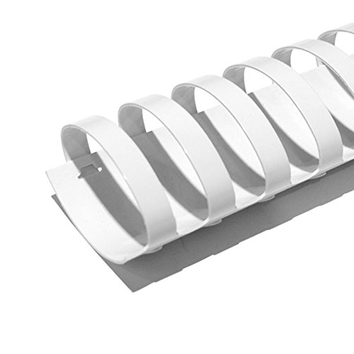 TruBind 45mm (1-3/4 in.) Comb Binding Spines | 11 in. Length for Letter Size or Smaller Projects | Standard 19-Ring Rectangular Holes | White | 375 Sheet Binding Capacity | 50 Pack