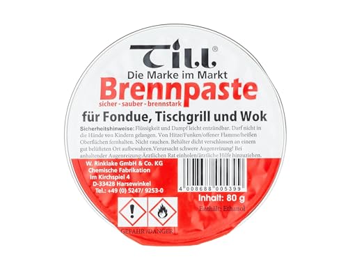 Brennpaste Till Sicherheits Set 3 x 80g für Fondue und Tischgrill