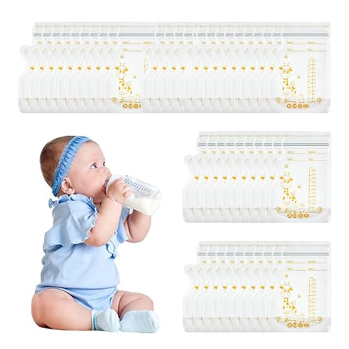 Muttermilchbeutel, 250ml BPA-frei Muttermilch Aufbewahrung Bag, Milchbeutel für Muttermilch mit Ausgießer für das Stillen, Kann Eingefroren Werden, Platzsparendes, Vorsterilisiert, 40 Stück