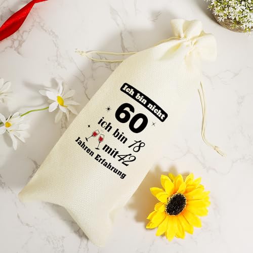 60 Geburtstag Frau Geschenk,Geschenk 60 Geburtstag Mann,Geschenke 60 Geburtstage Frau,Geschenke Zum 60 Geburtstage Frauen,Weinhandtasche,Geschenkee Zum 60 Geburtstags Mann