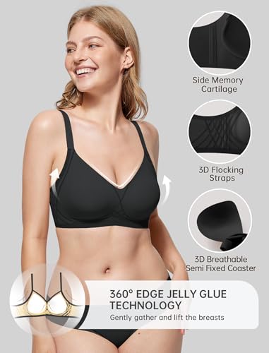 Image of OEAK Women Seamless Bra No Underwire Push Up Anti Sagging Bralettes Everyday Supportive Racerback Bras (32A to 40D /42B)