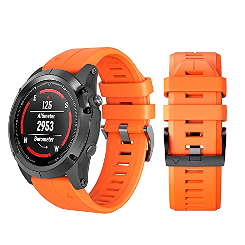 Sportarmband mit Schnellentriegelung, Ersatz f&uuml;r Garmin Fenix 3/Fenix 3 HR/Fenix 5X/Fenix 5X Plus Smart Watch (Orange)